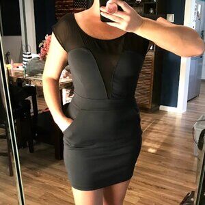 Lulu's Mesh Sexy Date Night Dress, Homecoming, Cocktail Dress - With Pockets!!!